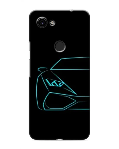 Чохол для Google Pixel 3a XL з картинкою «Блакитний силует Lamborghini»