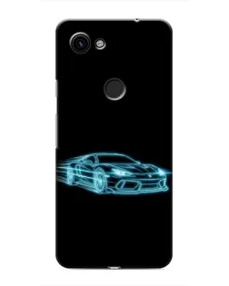 Чохол для Google Pixel 3a XL з картинкою «Неоновий контур Lamborghini»