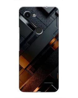 Чохол для Google Pixel 3a XL з картинкою «Чорні геометричні блоки»