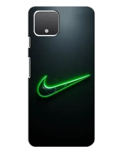 Чехол для Google Pixel 4 XL с картинкой «Неоновый контур Nike»
