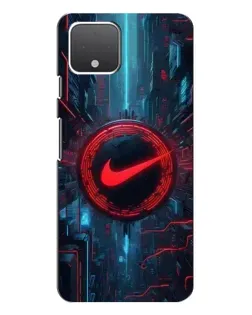 Чехол для Google Pixel 4 XL с картинкой «Техногенный стиль Nike»
