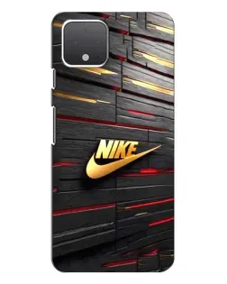 Чехол для Google Pixel 4 XL с картинкой «Золотой Nike на металле»
