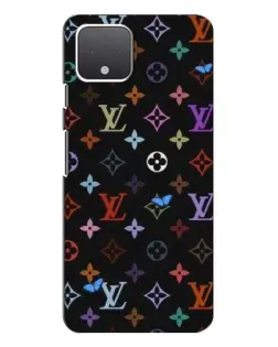 Чехол для Google Pixel 4 XL с картинкой «Цветная монограмма LV»