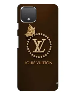 Чехол для Google Pixel 4 XL с картинкой «LV — золотая печать»
