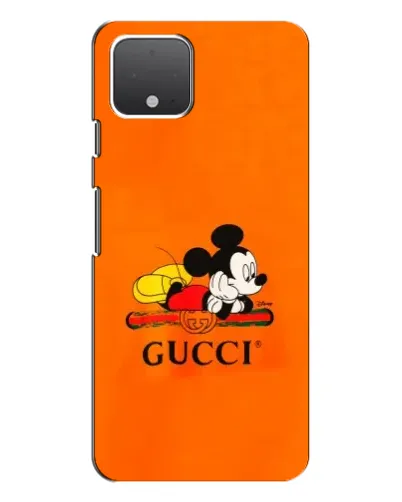 Чехол для Google Pixel 4 XL с картинкой «Микки Маус Gucci — оранж»