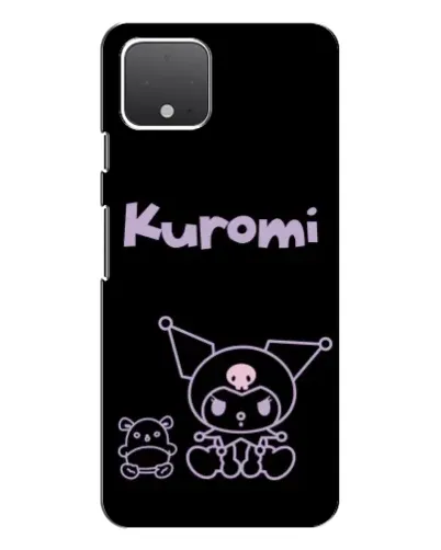 Чохол для Google Pixel 4 XL з картинкою «Kuromi — чорний мінімалізм»
