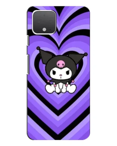 Чохол для Google Pixel 4 XL з картинкою «Kuromi та фіолетові серця»