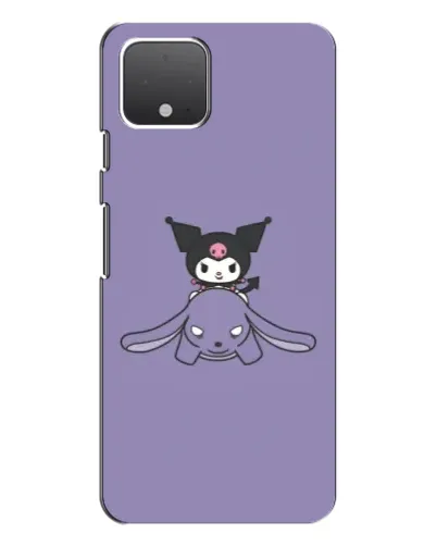 Чохол для Google Pixel 4 XL з картинкою «Kuromi на ліловому фоні»