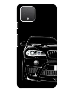Чехол для Google Pixel 4 XL с картинкой «Темный силуэт BMW»
