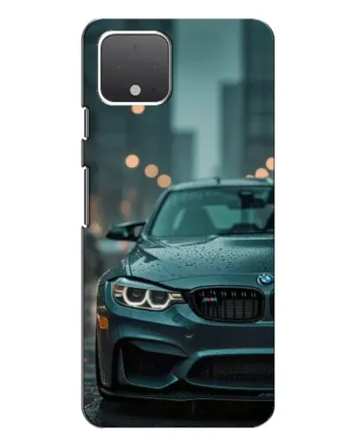 Чехол для Google Pixel 4 XL с картинкой «BMW в огнях города»