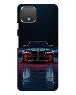 Чехол для Google Pixel 4 XL с картинкой «BMW на мокрой дороге»