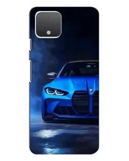 Чехол для Google Pixel 4 XL с картинкой «Голубая BMW M4»