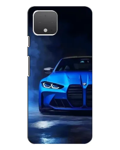 Чехол для Google Pixel 4 XL с картинкой «Голубая BMW M4»