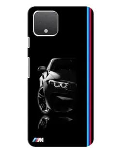 Чехол для Google Pixel 4 XL с картинкой «Силуэт BMW в темноте»