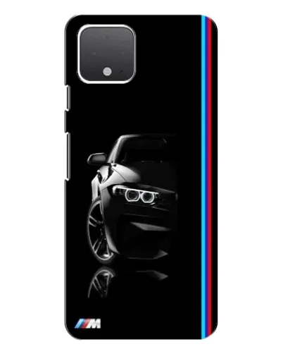 Чехол для Google Pixel 4 XL с картинкой «Силуэт BMW в темноте»