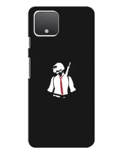 Чехол для Google Pixel 4 XL с картинкой «PUBG — силуэт воина»
