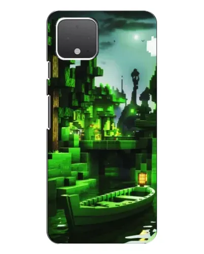 Чехол для Google Pixel 4 XL с картинкой «Minecraft лесной пейзаж»