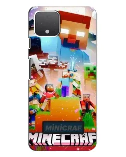 Чехол для Google Pixel 4 XL с картинкой «Minecraft герои игры»