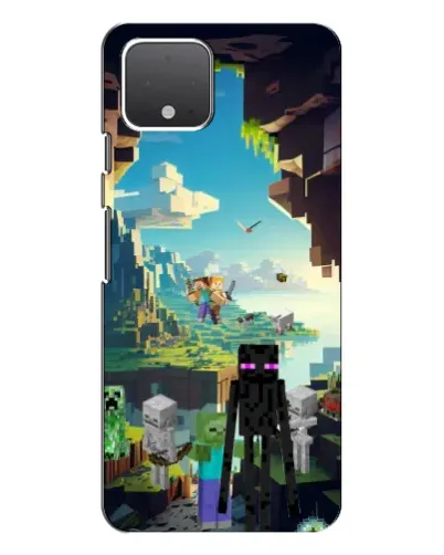 Чехол для Google Pixel 4 XL с картинкой «Эндермен в лесу»