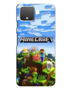Чехол для Google Pixel 4 XL с картинкой «Minecraft классический мир»