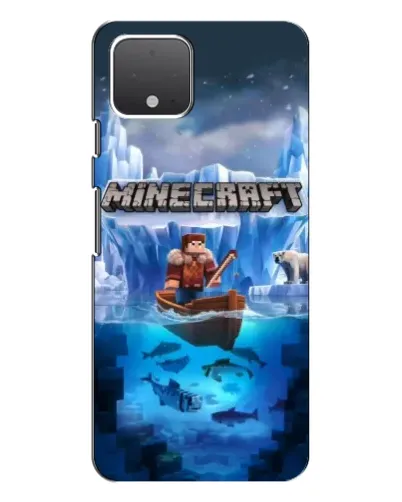 Чехол для Google Pixel 4 XL с картинкой «Minecraft ледяной мир»