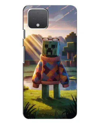 Чехол для Google Pixel 4 XL с картинкой «Крипер в свитере»