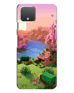 Чехол для Google Pixel 4 XL с картинкой «Розовое дерево Minecraft»