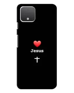 Чехол для Google Pixel 4 XL с картинкой «Сердце - Jesus»
