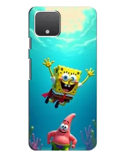 Чехол для Google Pixel 4 XL с картинкой «Спанч Боб под водой»