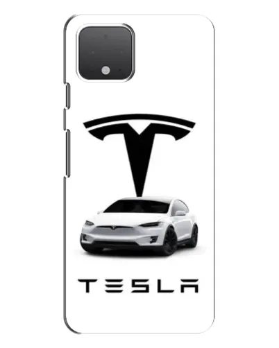 Чехол для Google Pixel 4 XL с картинкой «Tesla White Style»