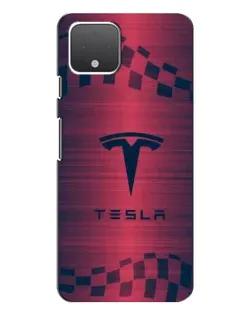 Чехол для Google Pixel 4 XL с картинкой «Тесла красный карбон»