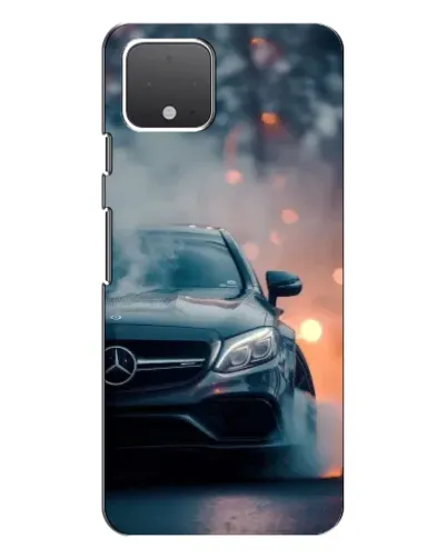 Чехол для Google Pixel 4 XL с картинкой «Mercedes — ночной город»