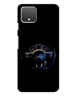 Чехол для Google Pixel 4 XL с картинкой «Салон Audi — руль»