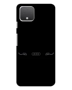 Чехол для Google Pixel 4 XL с картинкой «Audi — световой подпись»