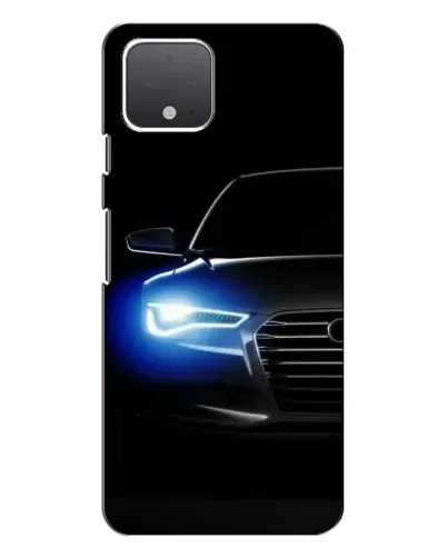 Чехол для Google Pixel 4 XL с картинкой «Неоновый взгляд Audi»