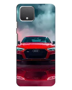 Чехол для Google Pixel 4 XL с картинкой «Audi RS — красный стиль»