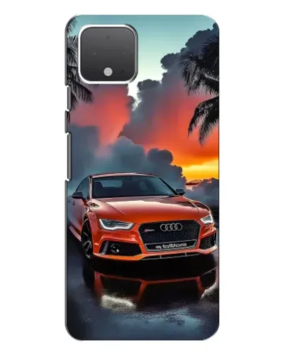 Чехол для Google Pixel 4 XL с картинкой «Audi — закат»