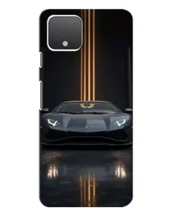 Чехол для Google Pixel 4 XL с картинкой «Lamborghini золотые линии»
