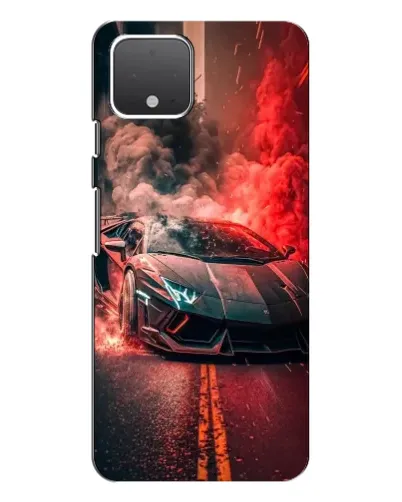 Чехол для Google Pixel 4 XL с картинкой «Lamborghini красный дым»