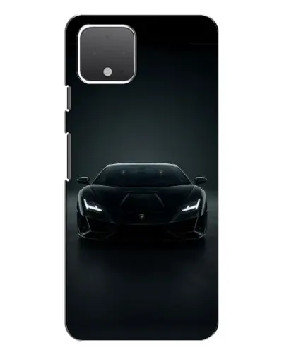 Чехол для Google Pixel 4 XL с картинкой «Черный Lamborghini Aventador»