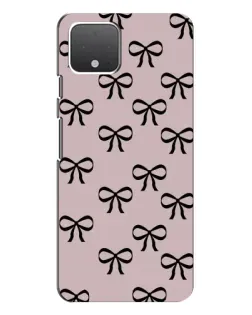 Чехол для Google Pixel 4 XL с картинкой «Черные бантики»