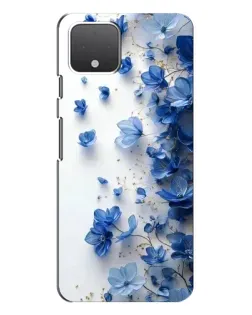 Чехол для Google Pixel 4 XL с картинкой «Голубой цветочный каскад»