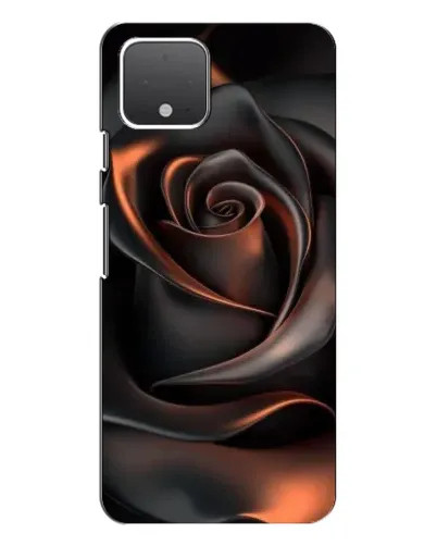 Чехол для Google Pixel 4 XL с картинкой «Шелковая черная роза»