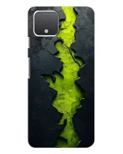 Чехол для Google Pixel 4 XL с картинкой «Салатовый разлом скалы»