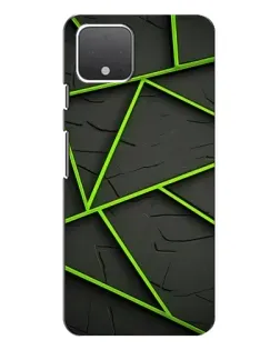 Чехол для Google Pixel 4 XL с картинкой «Зеленые геометрические линии»