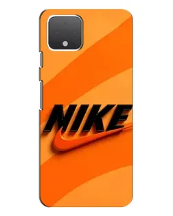 Чехол для Google Pixel 4 с картинкой «Оранжевый драйв Nike»