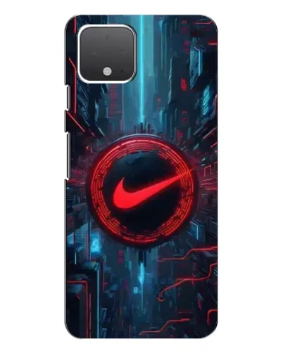 Чехол для Google Pixel 4 с картинкой «Техногенный стиль Nike»