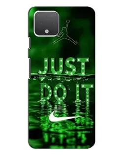 Чехол для Google Pixel 4 с картинкой «Зеленый неоновый Nike»