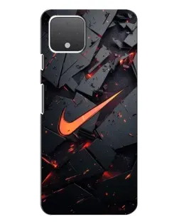 Чехол для Google Pixel 4 с картинкой «Nike — эффект разломов»
