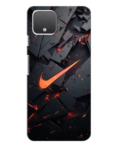 Чехол для Google Pixel 4 с картинкой «Nike — эффект разломов»